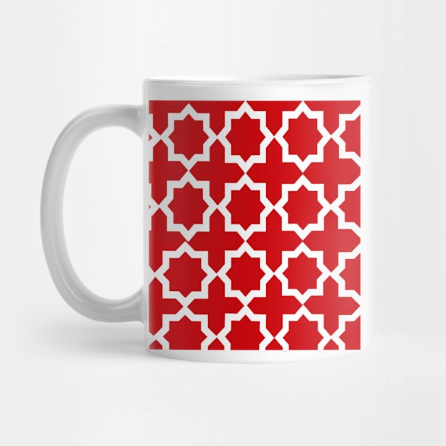 Red and White Lattice Pattern by Overthetopsm